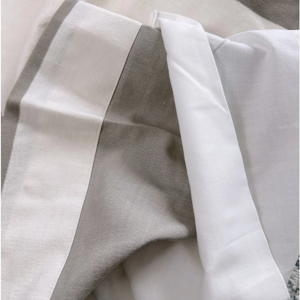 Set of 2 panels Crate&Barrel lined cotton curtains 50” by 84”